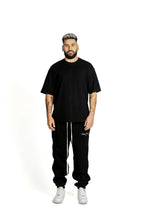 Load image into Gallery viewer, BLACK EMBROIDERY SWEATPANTS
