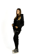 Load image into Gallery viewer, BLACK EMBROIDERY HOODIE
