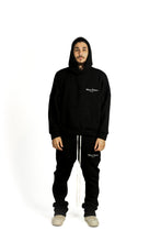 Load image into Gallery viewer, BLACK EMBROIDERY HOODIE
