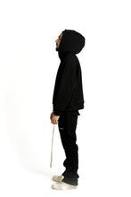 Load image into Gallery viewer, BLACK EMBROIDERY HOODIE
