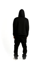 Load image into Gallery viewer, BLACK EMBROIDERY HOODIE
