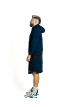 Load image into Gallery viewer, NAVY EMBROIDERY SHORTS
