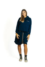 Load image into Gallery viewer, NAVY EMBROIDERY SHORTS
