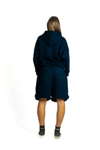 Load image into Gallery viewer, NAVY EMBROIDERY SHORTS
