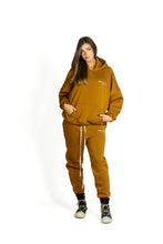 Load image into Gallery viewer, BROWN EMBROIDERY HOODIE
