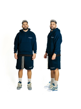 Load image into Gallery viewer, NAVY EMBROIDERY HOODIE
