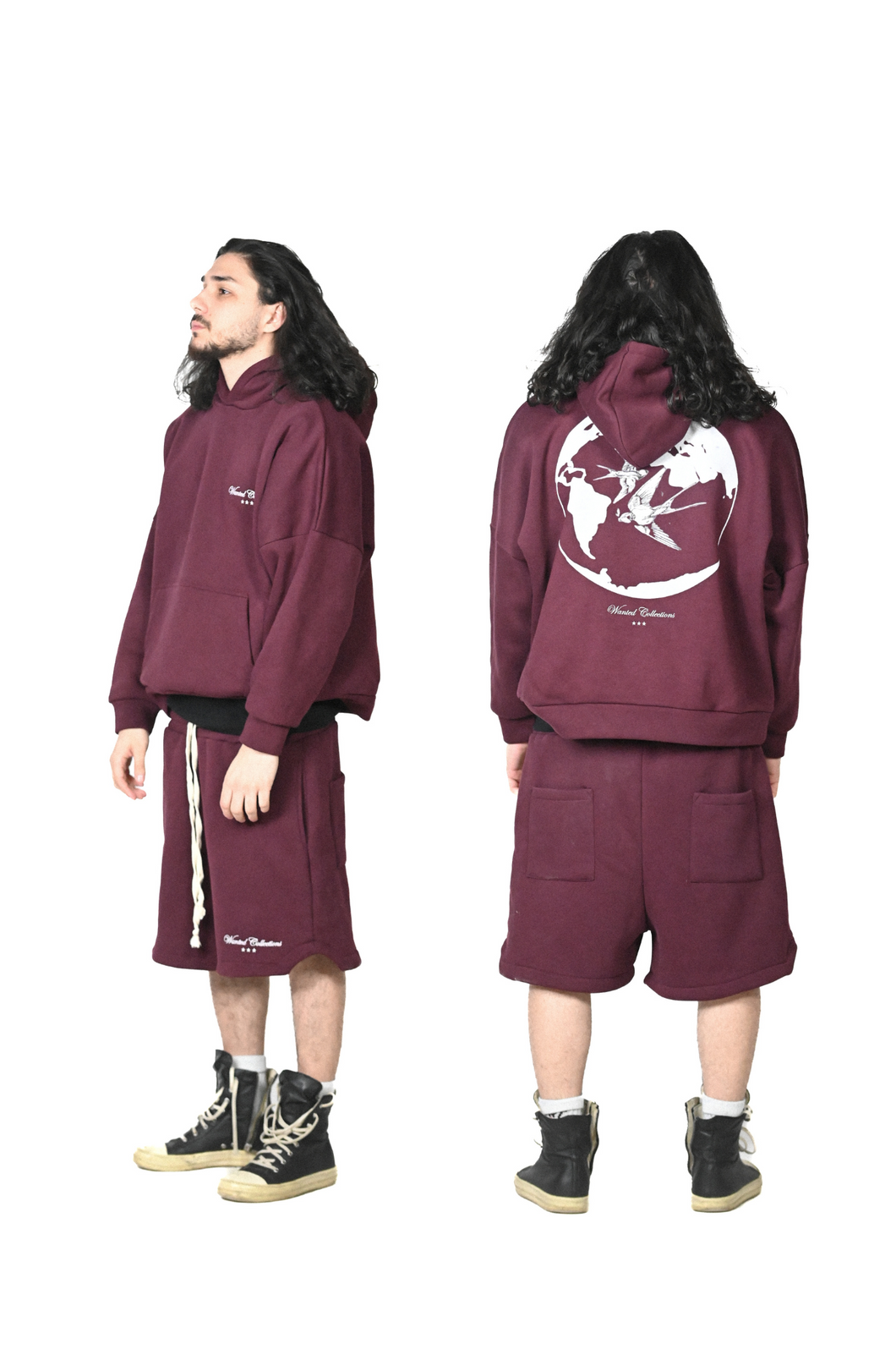 ESSENTIALS SHORTS - BURGUNDY