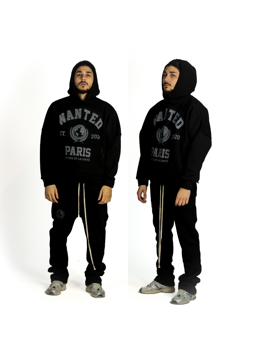 PARIS HOODIE 001 - BLACK