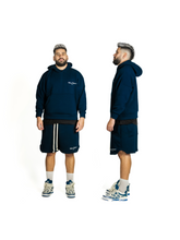 Load image into Gallery viewer, NAVY EMBROIDERY SHORTS
