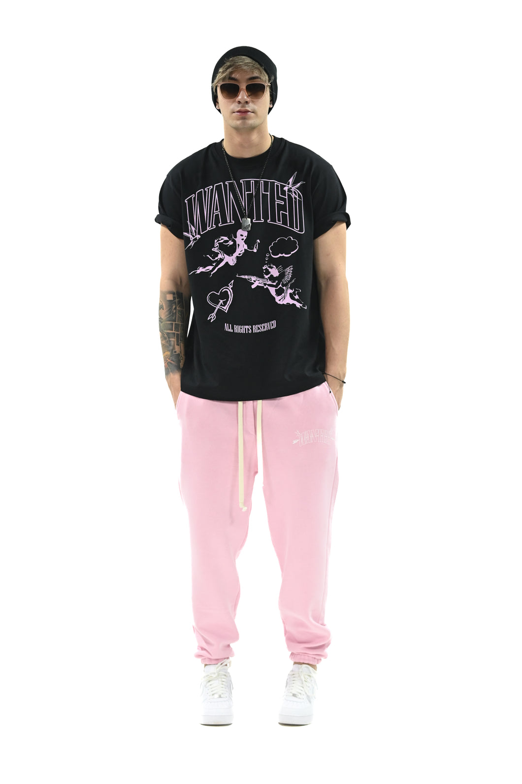 VALENTINE'S DAY T-SHIRT - BLACK / PINK